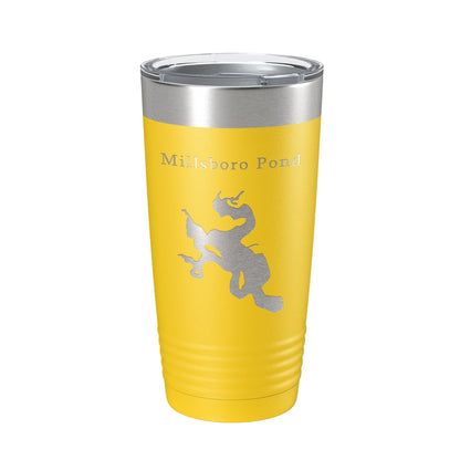 Millsboro Pond Tumbler Lake Map Travel Mug Insulated Laser Engraved Coffee Cup Delaware 20 oz-4