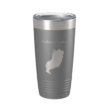 Sabine Lake Map Tumbler Travel Mug Insulated Laser Engraved Coffee Cup Louisiana Beaumont Texas 20 oz-16