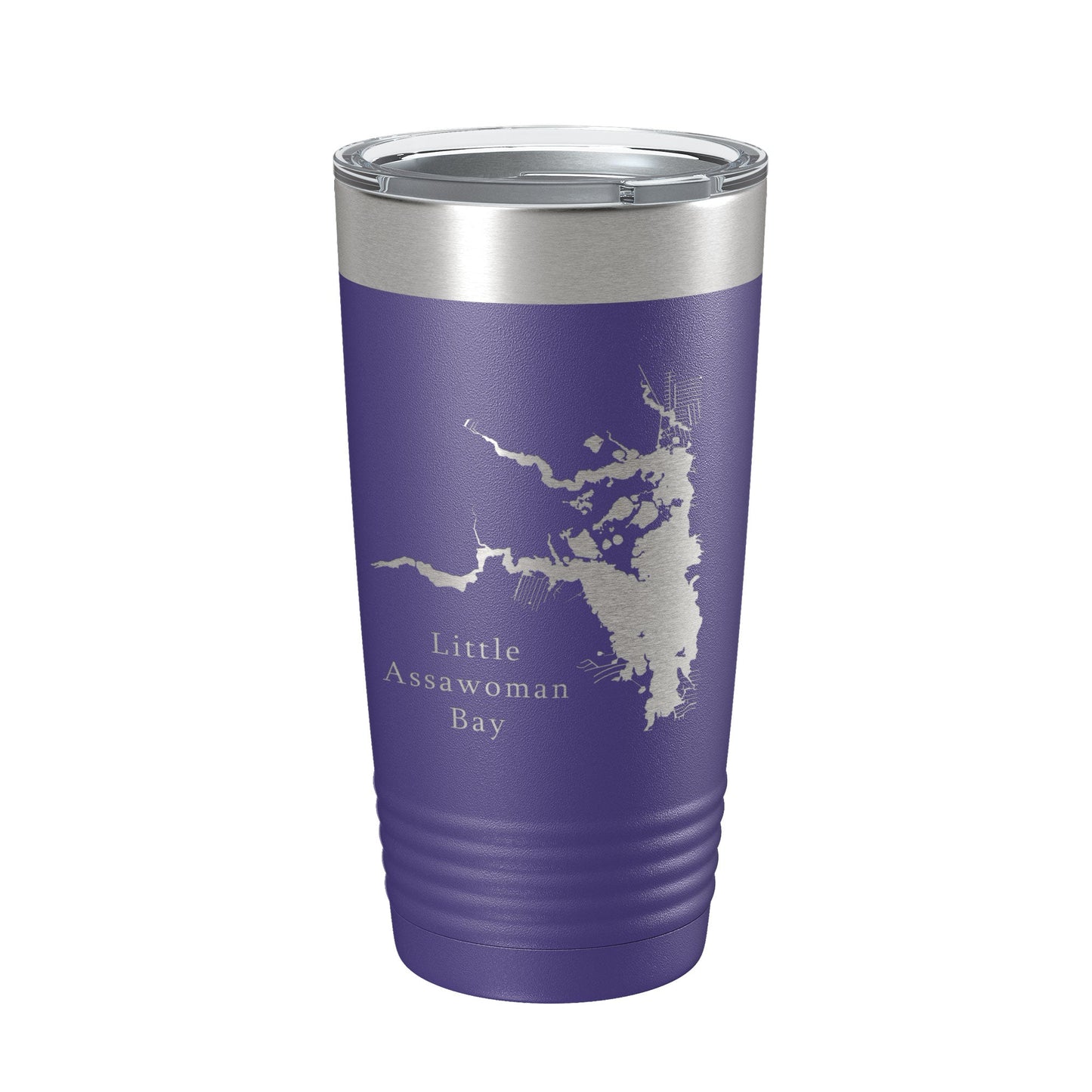Little Assawoman Bay Tumbler Lake Map Travel Mug Insulated Laser Engraved Coffee Cup Delaware 20 oz-15