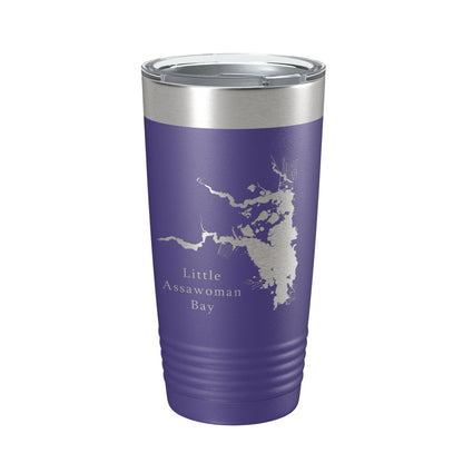Little Assawoman Bay Tumbler Lake Map Travel Mug Insulated Laser Engraved Coffee Cup Delaware 20 oz-15