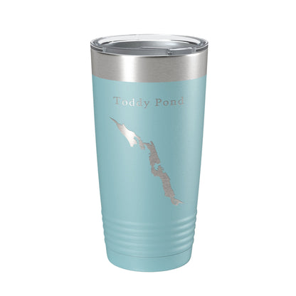 Toddy Pond Tumbler Lake Map Travel Mug Insulated Laser Engraved Coffee Cup Maine 20 oz-13