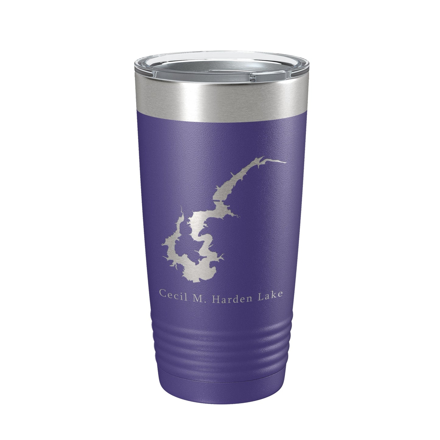 Cecil M. Harden Lake Map Tumbler Travel Mug Insulated Laser Engraved Coffee Cup Indiana 20 oz-15
