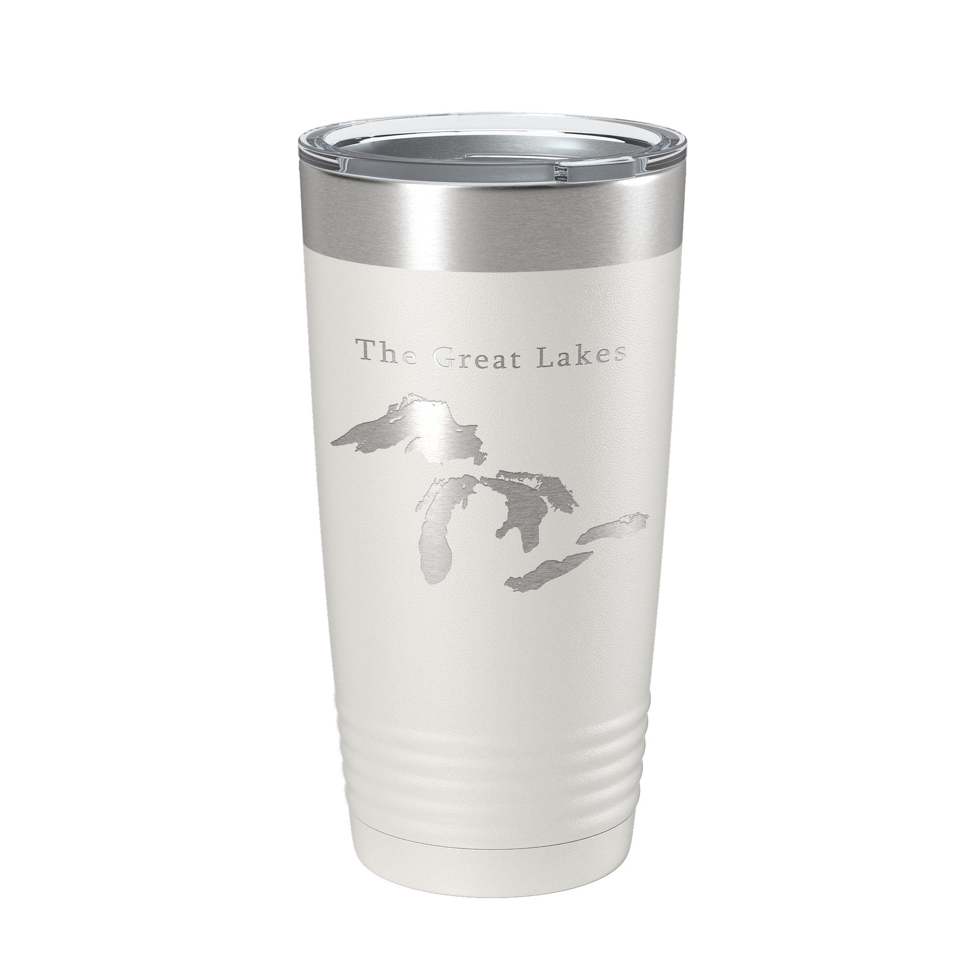 The Great Lakes Map Tumbler Travel Mug Insulated Laser Engraved Coffee Cup Superior, Michigan, Huron, Erie and Ontario 20 oz-1