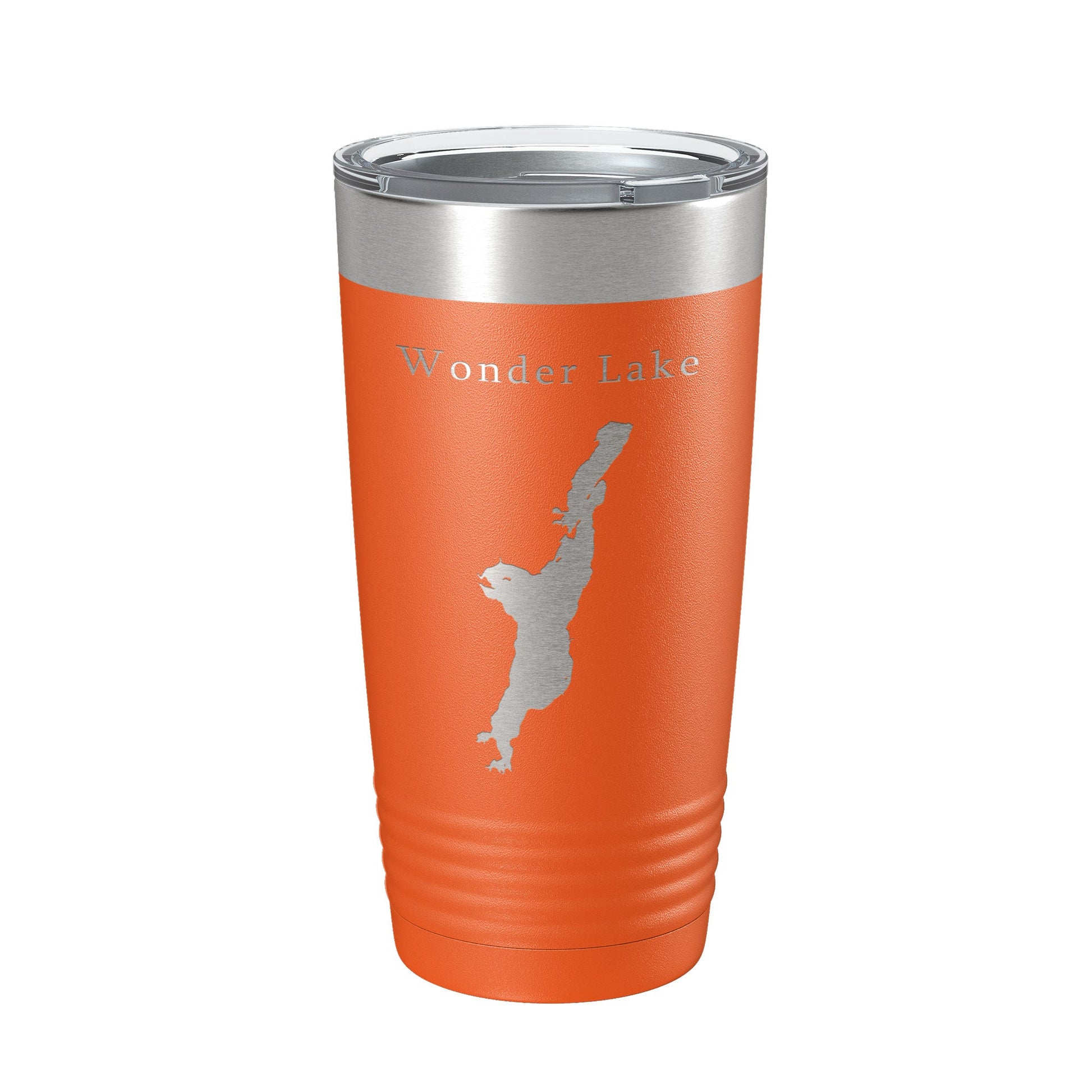 Wonder Lake Map Tumbler Travel Mug Insulated Laser Engraved Coffee Cup Illinois 20 oz-17