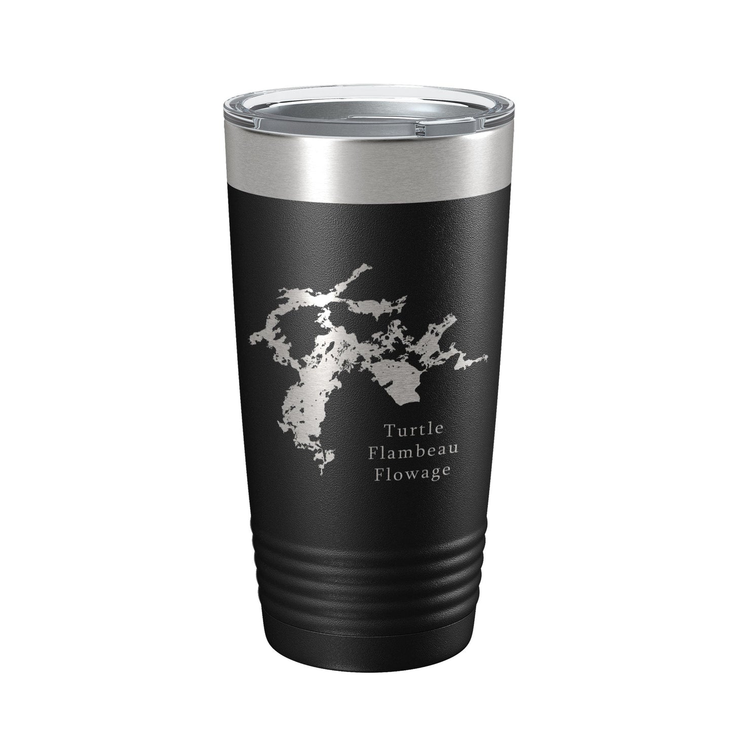 Turtle Flambeau Flowage Tumbler Lake Map Travel Mug Insulated Laser Engraved Coffee Cup Wisconsin 20 oz-5