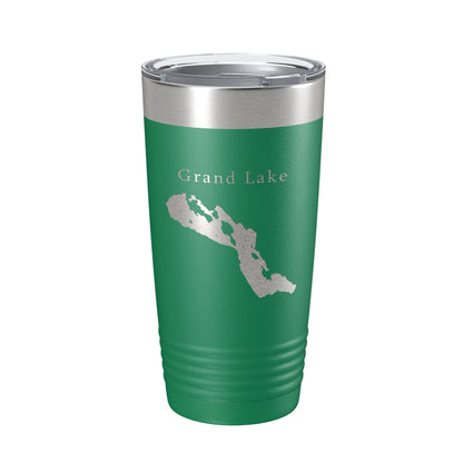Grand Lake Map Tumbler Travel Mug Insulated Laser Engraved Coffee Cup Michigan 20 oz-9