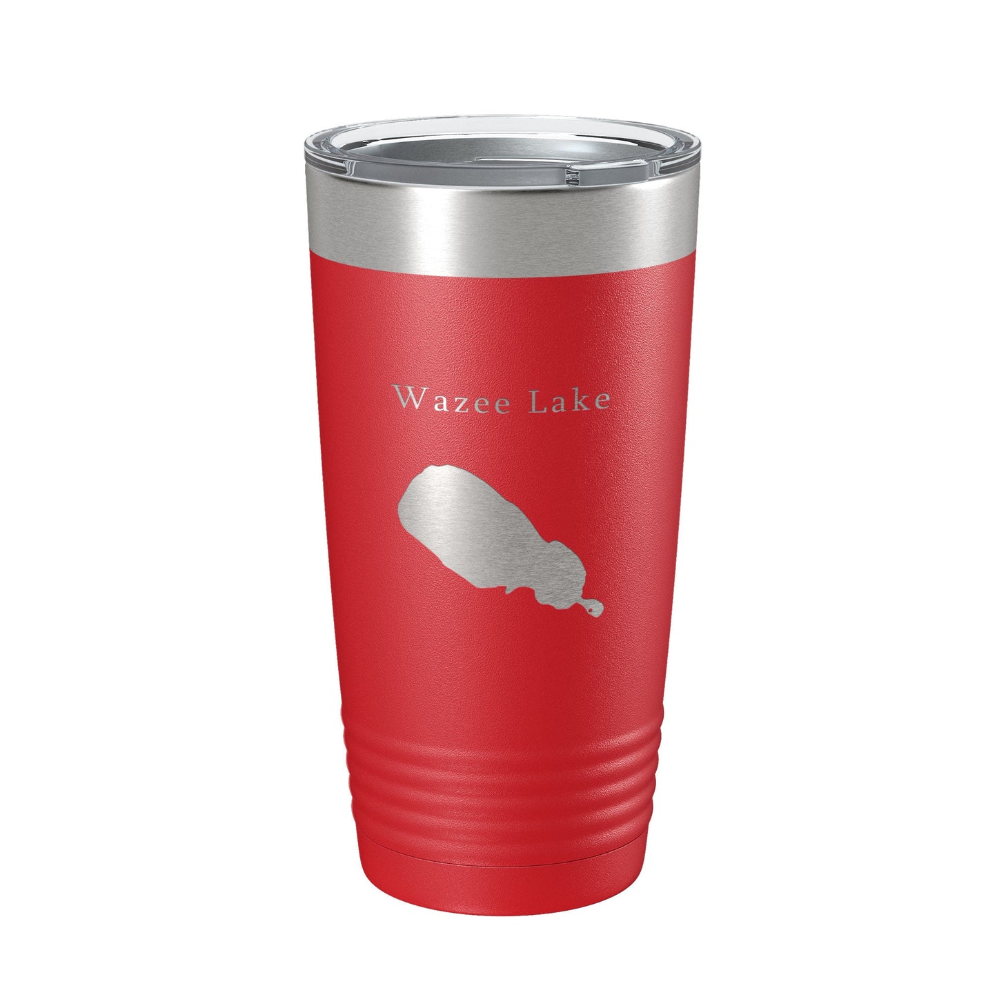 Wazee Lake Map Tumbler Travel Mug Insulated Laser Engraved Coffee Cup Wisconsin 20 oz-10
