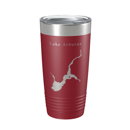 Lake Arbutus Map Tumbler Travel Mug Insulated Laser Engraved Coffee Cup Wisconsin 20 oz-18