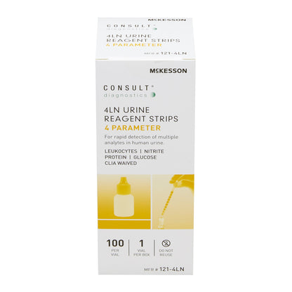 Urinalysis Reagent McKesson Consult™ Glucose, Leucocytes, Nitrite, Protein For McKesson 120 / McKesson CONSULT U120 Ultra Urine Analyzer (MFR # 121-120 or 121-U120)