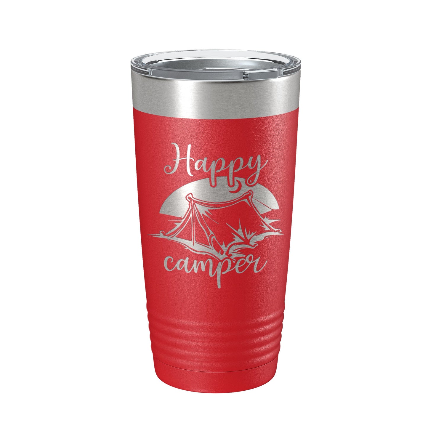 Happy Camper Tumbler Travel Mug Gift Insulated Laser Engraved Coffee Cup 20 oz-10