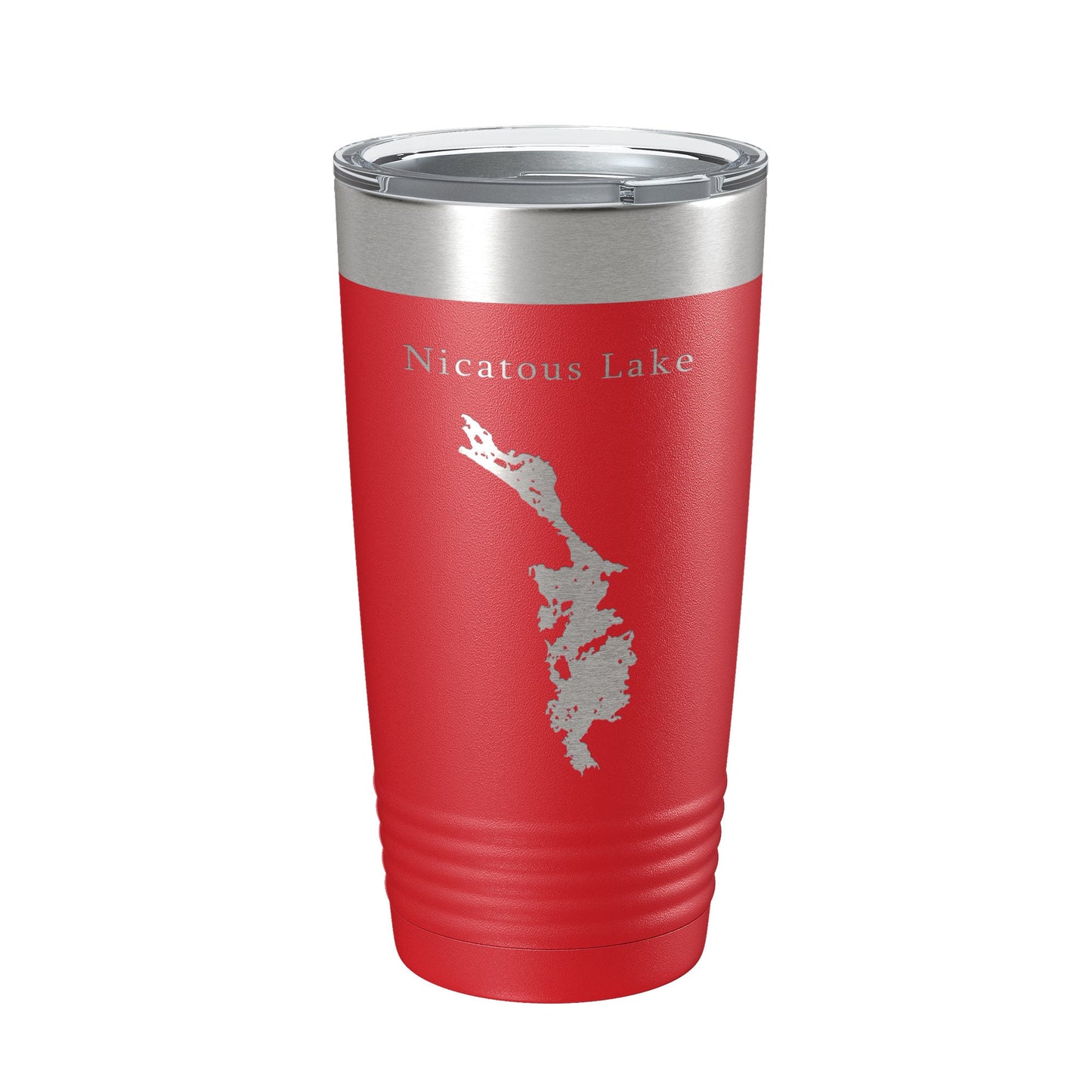Nicatous Lake Map Tumbler Travel Mug Insulated Laser Engraved Coffee Cup Maine 20 oz-10