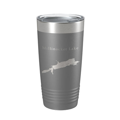 Millinocket Lake Map Tumbler Travel Mug Insulated Laser Engraved Coffee Cup Maine 20 oz-16