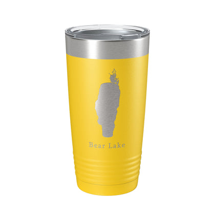 Bear & Mud Lakes Map Tumbler Travel Mug Insulated Laser Engraved Coffee Cup Idaho 20 oz-4