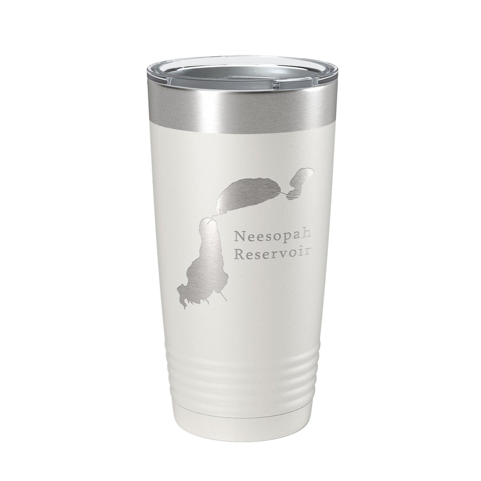 Neesopah Reservoir Tumbler Lake Map Travel Mug Insulated Laser Engraved Coffee Cup Colorado 20 oz-1
