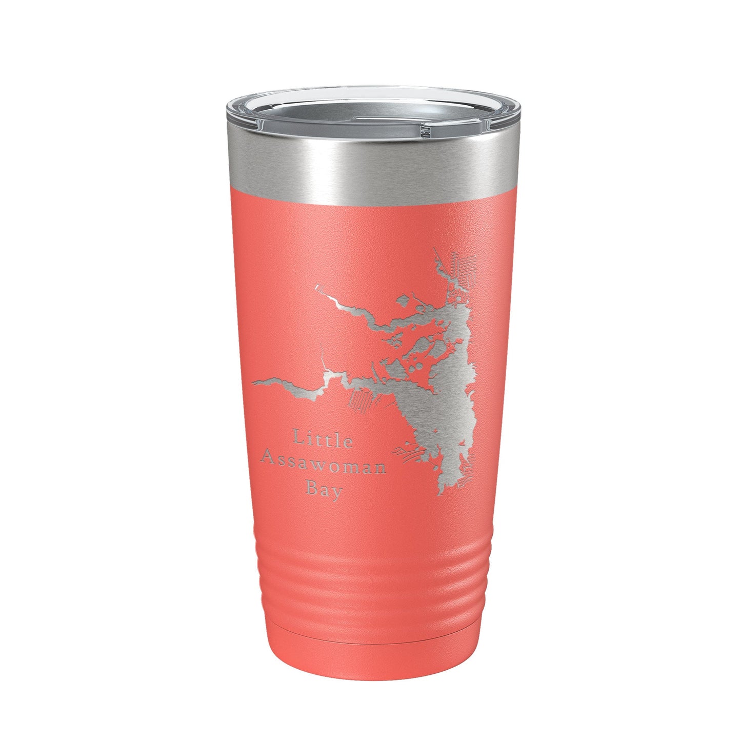 Little Assawoman Bay Tumbler Lake Map Travel Mug Insulated Laser Engraved Coffee Cup Delaware 20 oz-20