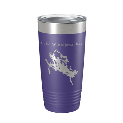 Lake Winnipesaukee Map Tumbler Travel Mug Insulated Laser Engraved Coffee Cup New Hampshire 20 oz-15
