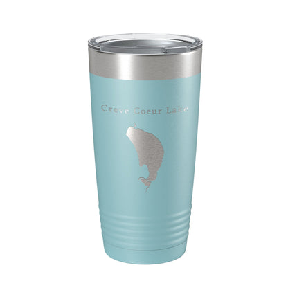 Creve Coeur Lake Map Tumbler Travel Mug Insulated Laser Engraved Coffee Cup St. Louis, Missouri 20 oz-13