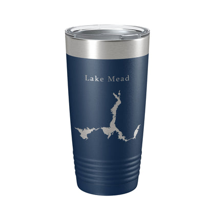 Lake Mead Map Tumbler Travel Mug Insulated Laser Engraved Coffee Cup Arizona Nevada 20 oz-8