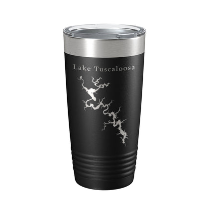 Lake Tuscaloosa Map Tumbler Travel Mug Insulated Laser Engraved Coffee Cup Alabama 20 oz-0