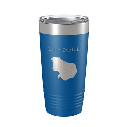 Lake Zurich Map Tumbler Travel Mug Insulated Laser Engraved Coffee Cup Illinois 20 oz-6