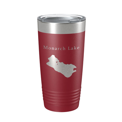 Monarch Lake Map Tumbler Travel Mug Insulated Laser Engraved Coffee Cup Colorado 20 oz-18