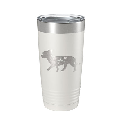 Chihuahua Mom Tumbler Dog Travel Mug Gift Insulated Laser Engraved Coffee Cup 20 oz-7