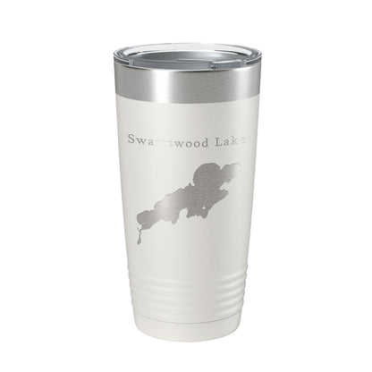 Swartswood Lake Map Tumbler Travel Mug Insulated Laser Engraved Coffee Cup New Jersey 20 oz-1