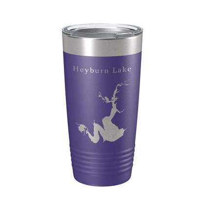 Heyburn Lake Map Tumbler Travel Mug Insulated Laser Engraved Coffee Cup Oklahoma 20 oz-15