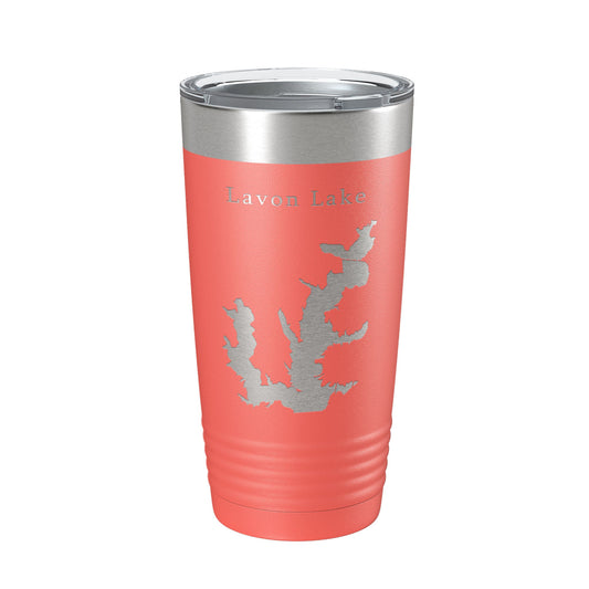 Lavon Lake Map Tumbler Travel Mug Insulated Laser Engraved Coffee Cup Texas 20 oz-20
