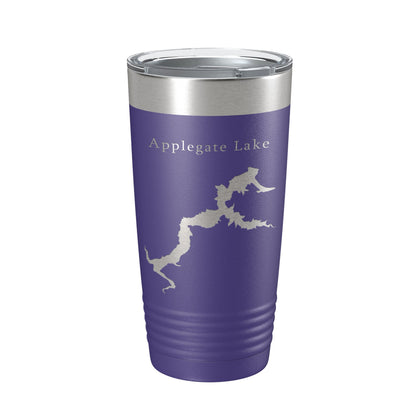 Applegate Lake Map Tumbler Travel Mug Insulated Laser Engraved Coffee Cup Oregon 20 oz-15