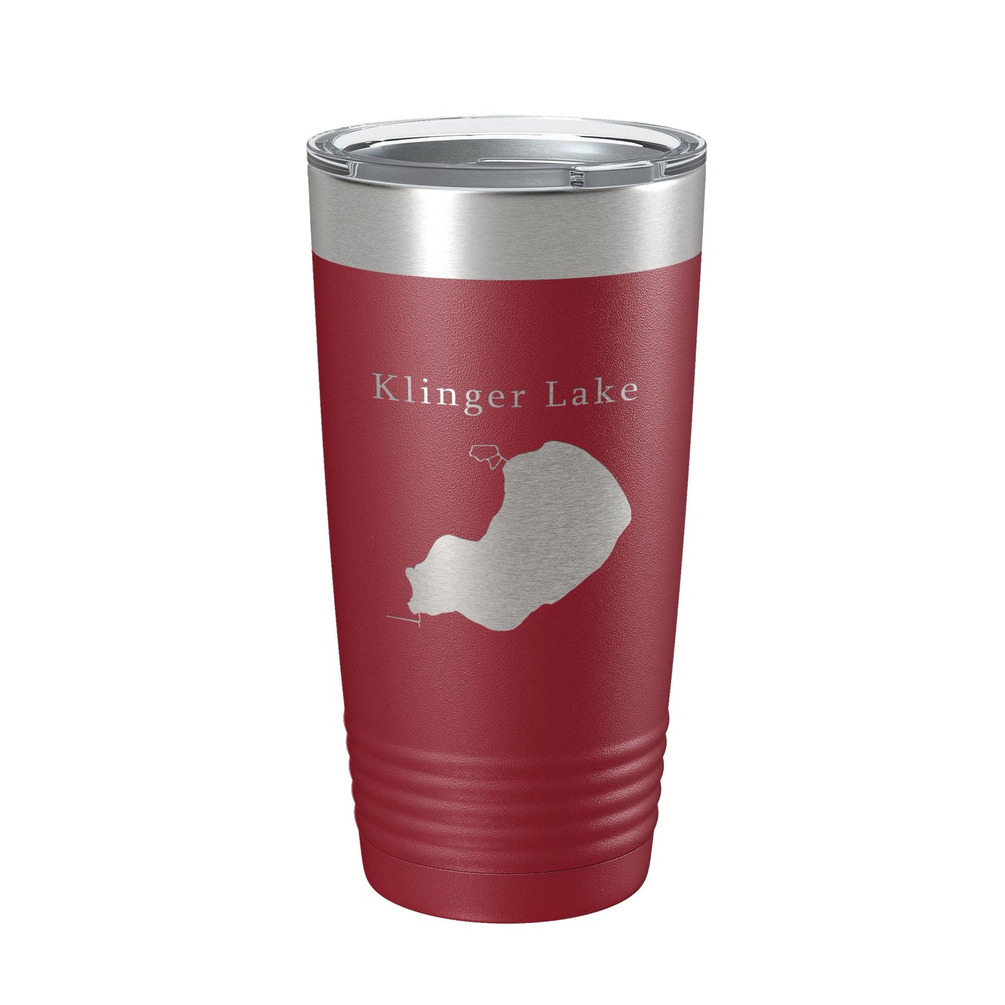 Klinger Lake Map Tumbler Travel Mug Insulated Laser Engraved Coffee Cup Michigan 20 oz-18