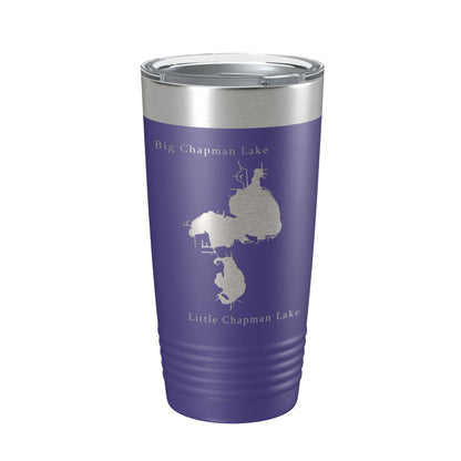 Chapman Lakes Map Tumbler Travel Mug Insulated Laser Engraved Coffee Cup Indiana 20 oz-15