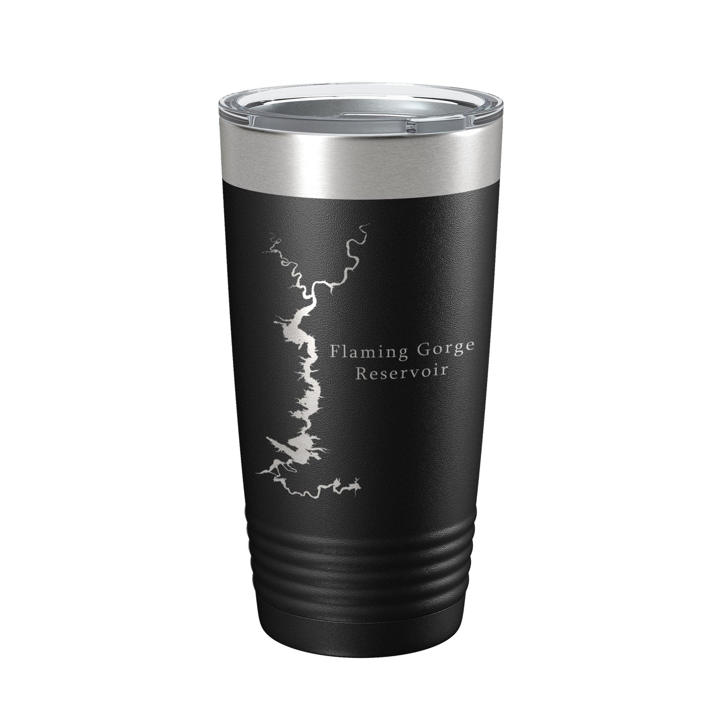 Flaming Gorge Reservoir Tumbler Lake Map Travel Mug Insulated Laser Engraved Coffee Cup Utah Wyoming 20 oz-5