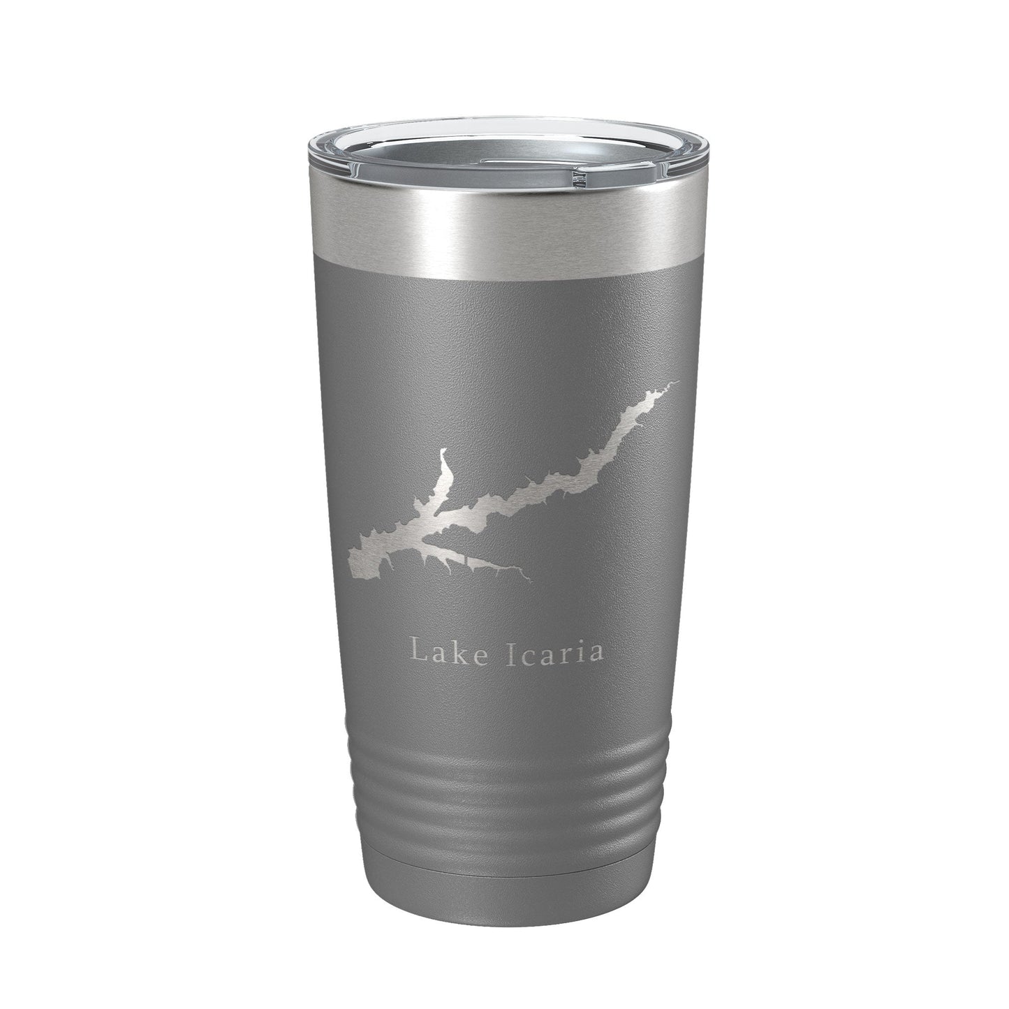 Lake Icaria Map Tumbler Travel Mug Insulated Laser Engraved Coffee Cup Iowa 20 oz-16