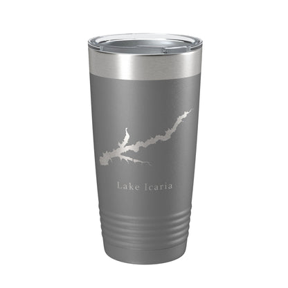 Lake Icaria Map Tumbler Travel Mug Insulated Laser Engraved Coffee Cup Iowa 20 oz-16