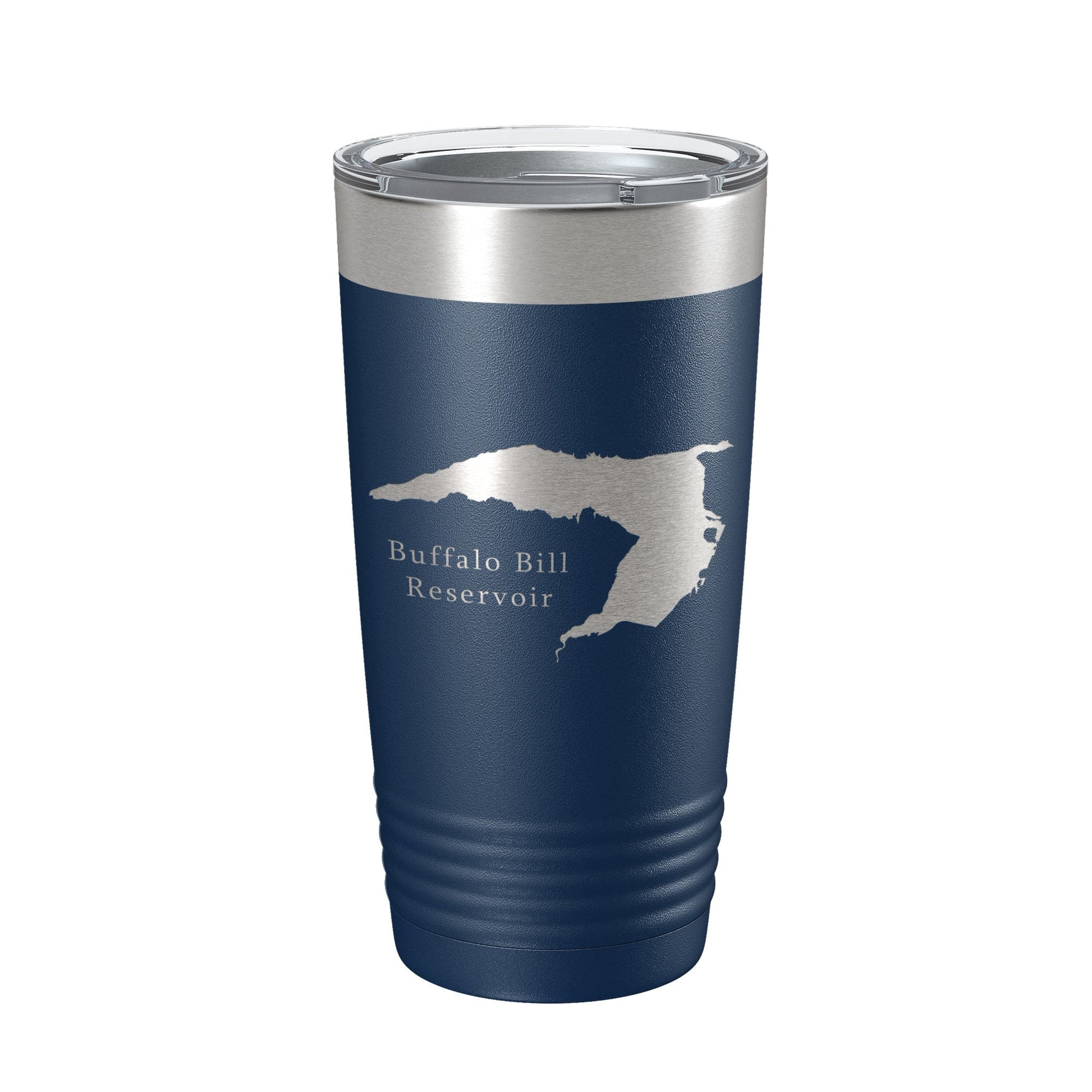 Buffalo Bill Reservoir Tumbler Lake Map Travel Mug Insulated Laser Engraved Coffee Cup Wyoming 20 oz-2