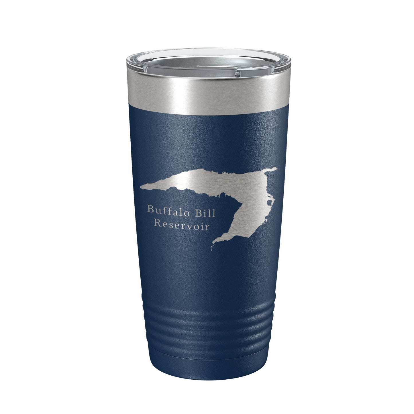 Buffalo Bill Reservoir Tumbler Lake Map Travel Mug Insulated Laser Engraved Coffee Cup Wyoming 20 oz-8