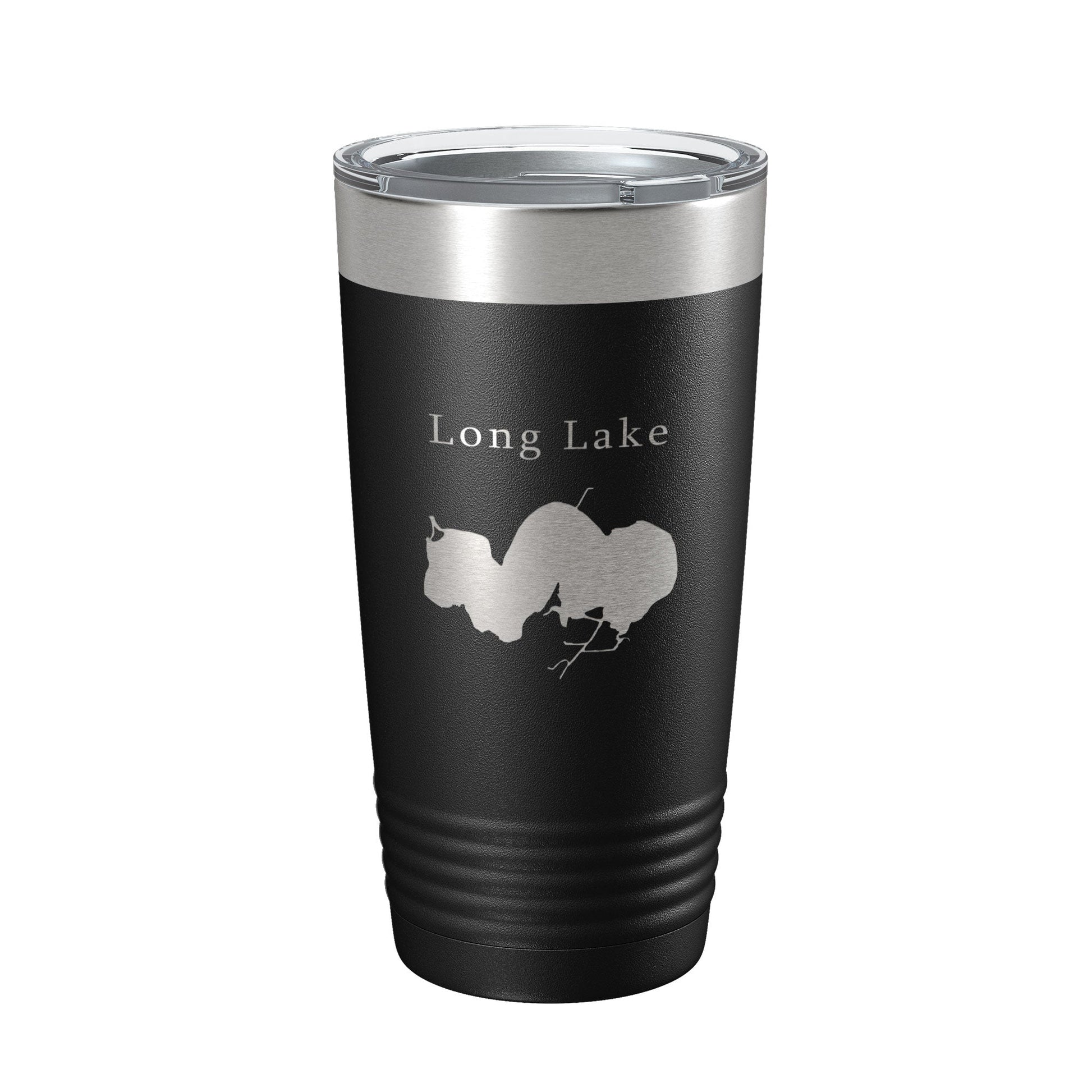 Long Lake Map Tumbler Travel Mug Insulated Laser Engraved Coffee Cup Illinois 20 oz-5