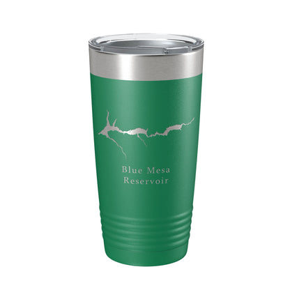 Blue Mesa Reservoir Tumbler Lake Map Travel Mug Insulated Laser Engraved Coffee Cup Colorado 20 oz-9