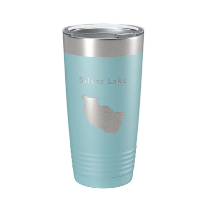 Silver Lake Map Tumbler Travel Mug Insulated Laser Engraved Coffee Cup Maine 20 oz-13