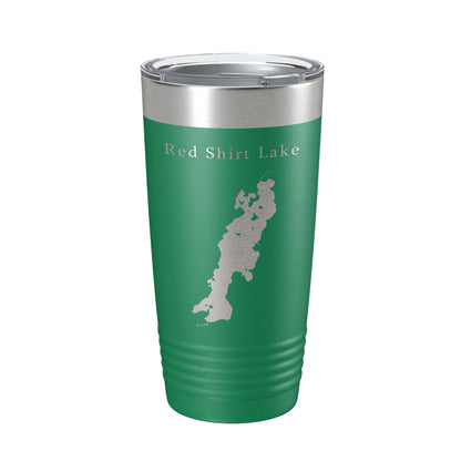 Red Shirt Lake Map Tumbler Travel Mug Insulated Laser Engraved Coffee Cup Alaska 20 oz-9