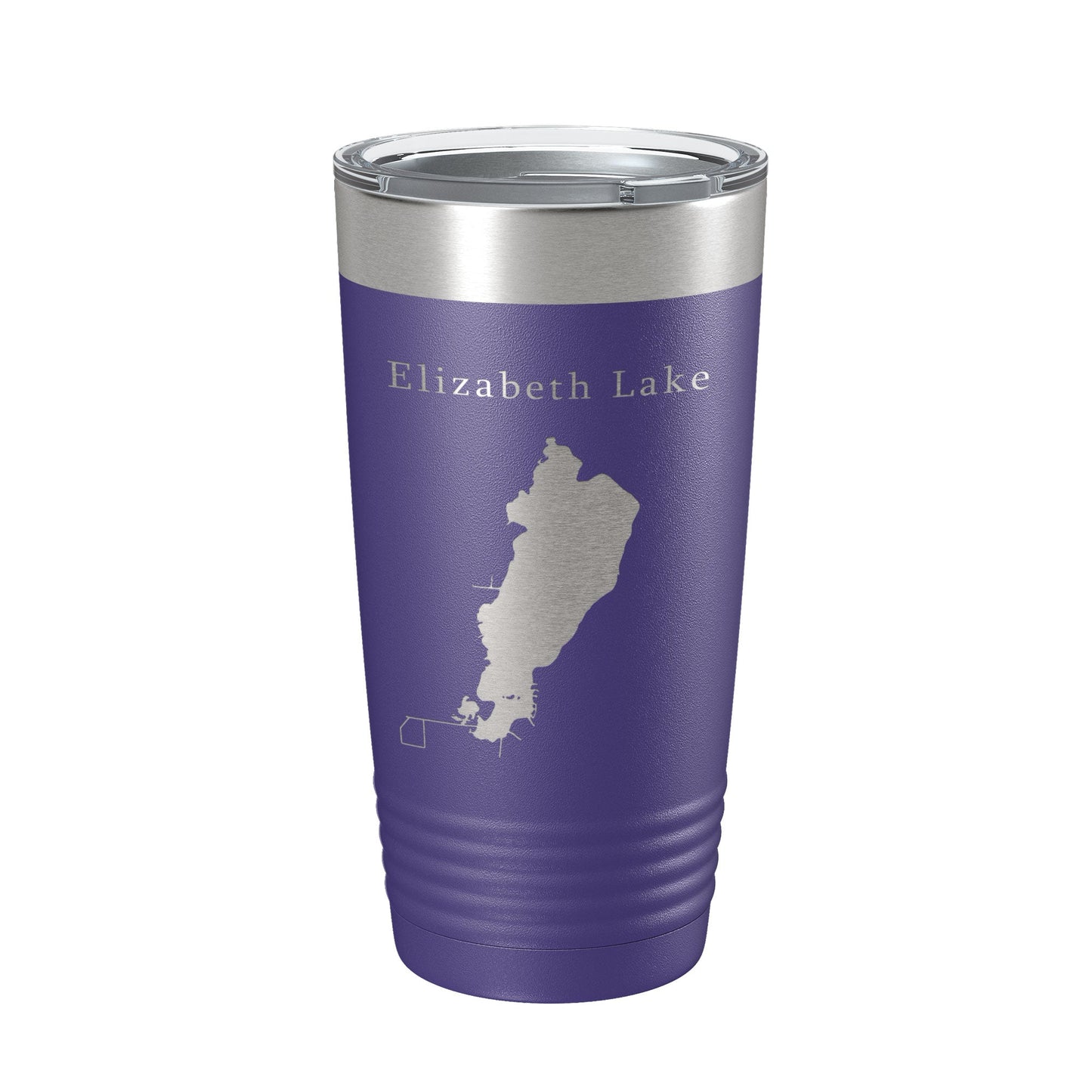 Elizabeth Lake Map Tumbler Travel Mug Insulated Laser Engraved Coffee Cup Illinois Wisconsin 20 oz-15