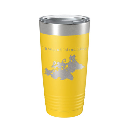 Thousand Island Lake Cisco Chain Map Tumbler Travel Mug Insulated Laser Engraved Coffee Cup Michigan 20 oz-19