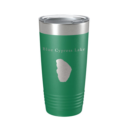 Blue Cypress Lake Map Tumbler Travel Mug Insulated Laser Engraved Coffee Cup Florida 20 oz-9