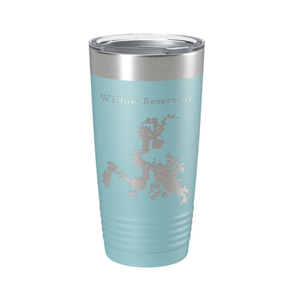 Willow Reservoir Tumbler Lake Map Travel Mug Insulated Laser Engraved Coffee Cup Wisconsin 20 oz-13