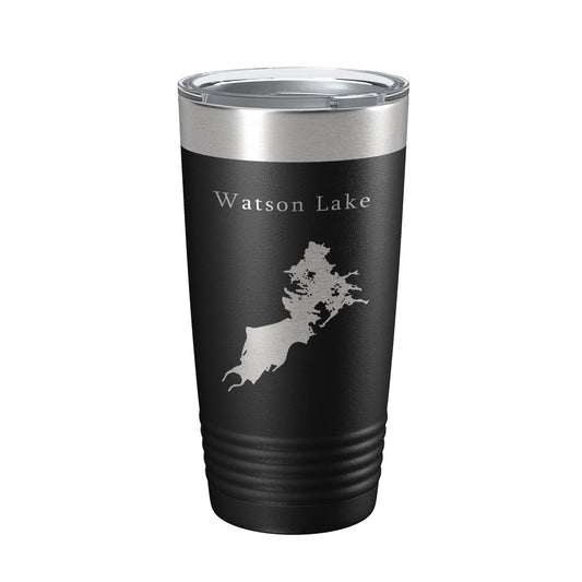 Watson Lake Map Tumbler Travel Mug Insulated Laser Engraved Coffee Cup Arizona 20 oz-0
