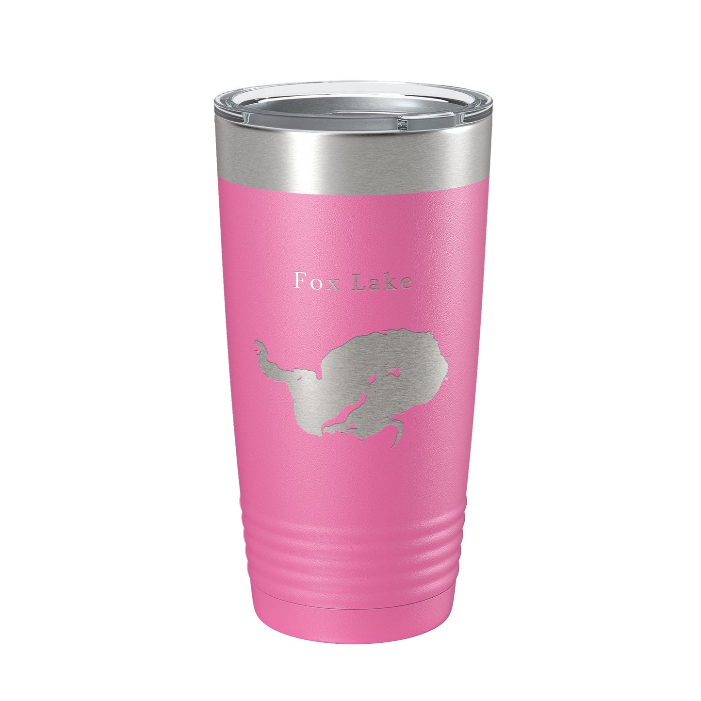 Fox Lake Map Tumbler Travel Mug Insulated Laser Engraved Coffee Cup Wisconsin 20 oz-11