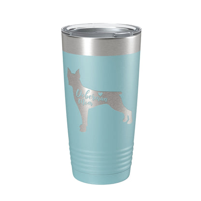 Doberman Mom Tumbler Dog Travel Mug Gift Insulated Laser Engraved Coffee Cup Dobe Dobie 20 oz-13