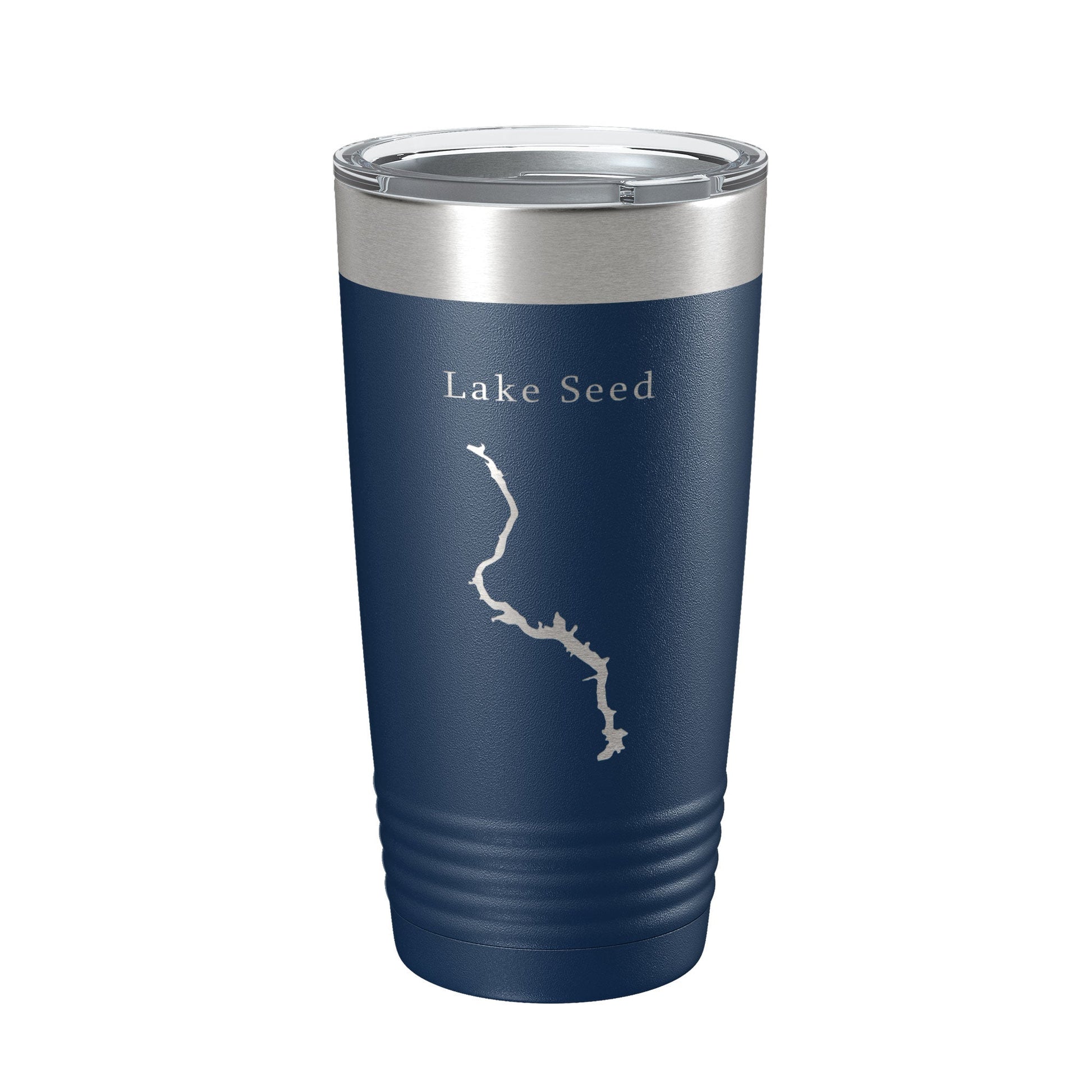 Lake Seed Map Tumbler Travel Mug Insulated Laser Engraved Coffee Cup Rabun County Georgia 20 oz-2