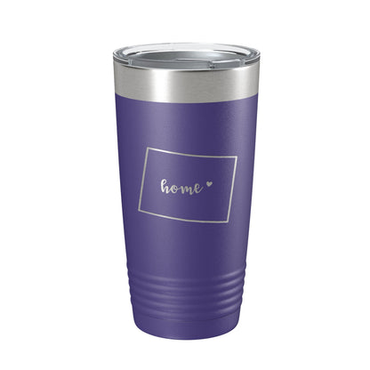 Wyoming Tumbler Home State Travel Mug Insulated Laser Engraved Map Coffee Cup 20 oz-15